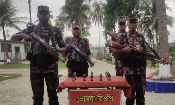 সীমান্তে বিজিবির অভিযানে পৌনে দুই লাখ টাকার মালামাল আটক