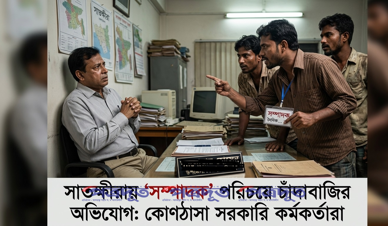 সাতক্ষীরায় ‘সম্পাদক’ পরিচয়ে চাঁদাবাজির অভিযোগ: কোণঠাসা সরকারি কর্মকর্তারা