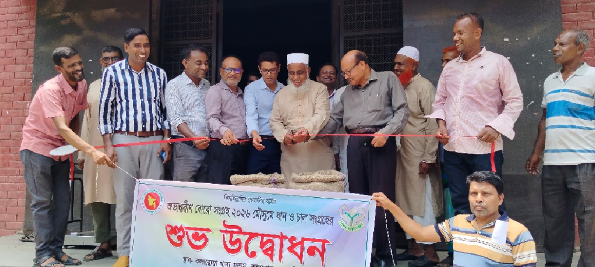 কলারোয়ায় অভ্যন্তরীণ ইরি-বোরো মৌসুমের ধান সংগ্রহের উদ্বোধন