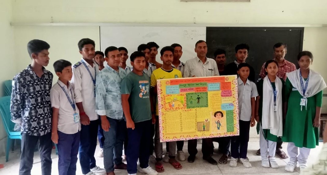 শিবপুর ইউনিয়ন উচ্চ বিদ্যালয়ে সচেতনতামূলক নাটক ও দেয়ালিকা প্রকাশ