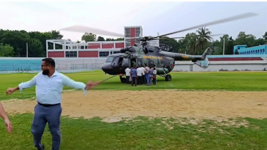 মাগুরার নতুন ডিসিকে এয়ার অ্যাম্বুলেন্সে ঢাকায় পাঠানো হলো