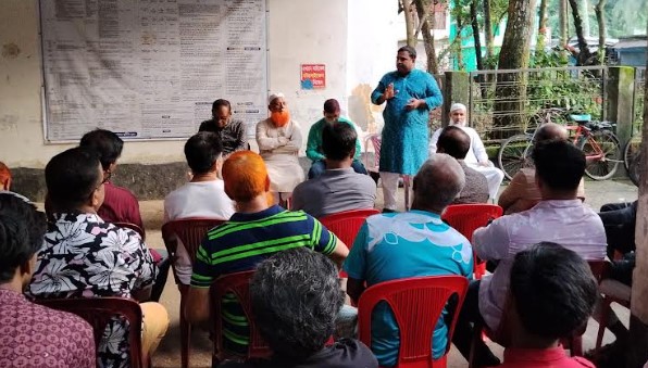 চুরি ও মাদক ঠেকাতে দক্ষিণ কাটিয়ায় এলাকাবাসীর সভা