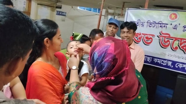 কেশবপুরে জাতীয় ভিটামিন ‘এ’ প্লাস ক্যাম্পেইনের উদ্বোধন