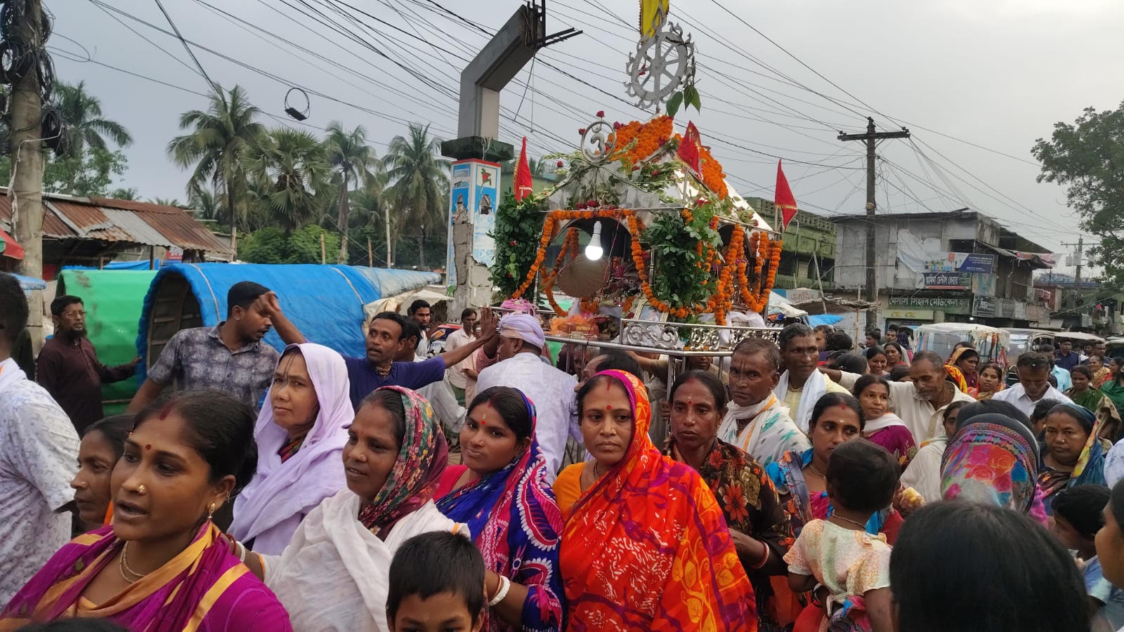 শ্যামনগরে ভাবগাম্ভীর্যে শ্রী শ্রী জগন্নাথ দেবের উল্টো রথযাত্রা