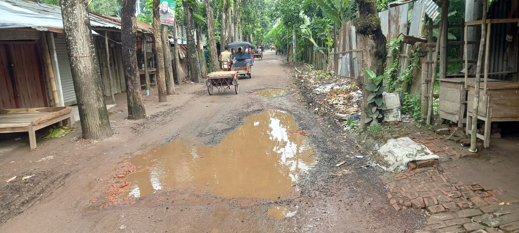 পাইকগাছার বোয়ালিয়া ব্রিজ সড়কের বেহাল দশা