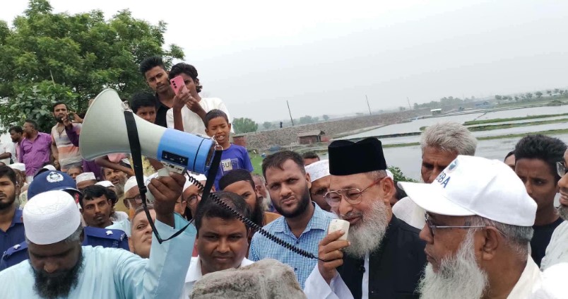 আশাশুনির কোলা-ঘোলা ও কল্যাণপুরে প্রস্তাবিত সেতুর স্থান পরিদর্শন