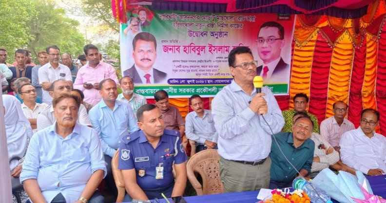 তালায় নগরঘাটা-মাছখোলা সড়ক নির্মাণকাজের উদ্বোধন