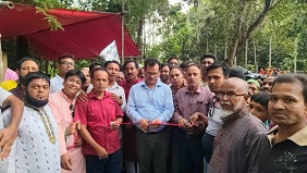 তালায় শাহাপুর-খানপুর সড়কের উদ্বোধন