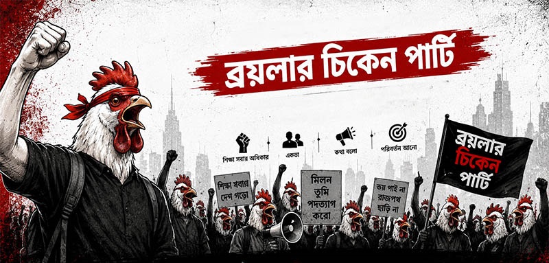 ফার্মের মুরগি বিতর্কে ‘ব্রয়লার চিকেন পার্টি’র আত্মপ্রকাশ