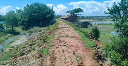 আশাশুনির রাউতাড়া-আমাদী খেয়াঘাট সড়ক সংস্কারের দাবি, দুর্ভোগে হাজারো মানুষ