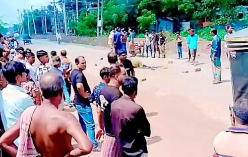 কালিগঞ্জে ট্রাকচাপায় যুবকের মৃত্যু