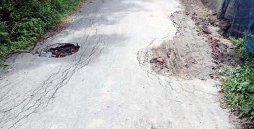 শ্যামনগরে সরকারী কার্পেটিং রাস্তা ছিদ্র করে পাইপ স্থাপন, রাস্তার ক্ষতি
