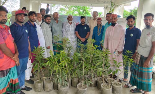 শ্যামনগরে হিলফুল ফুযুল ইয়ুথ সোসাইটির উদ্যোগে বৃক্ষ বিতরণ কর্মসূচি