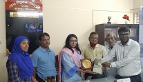 জেলা কালচারাল অফিসার অন্বেষার সঙ্গে মৌচাক সাহিত্য পরিষদের সৌজন্য সাক্ষাৎ