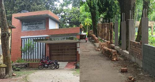 নগরঘাটা ইউনিয়ন ভূমি অফিসের প্রাচীর নির্মাণে অনিয়মের অভিযোগ
