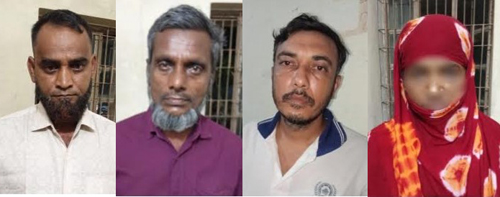 আশাশুনিতে পুলিশের অভিধানে গ্রেপ্তার চার