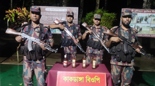 কলারোয়ায় বিজিবির অভিযানে ৬৬ হাজার টাকার চোরাচালানি পণ্য উদ্ধার