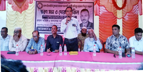 তালায় সাংবাদিক শিমুর স্মরণে স্মরণসভা ও দোয়া