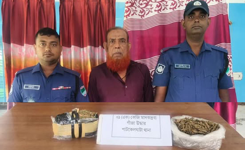 পাটকেলঘাটায় পুলিশের অভিযানে ১ কেজি গাঁজাসহ একজন আসামী গ্রেপ্তার